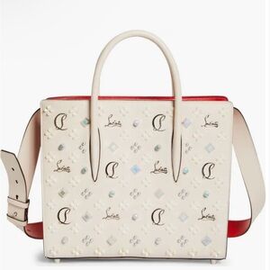 Authentic Christian Louboutin Pearl Studded Tote Bag